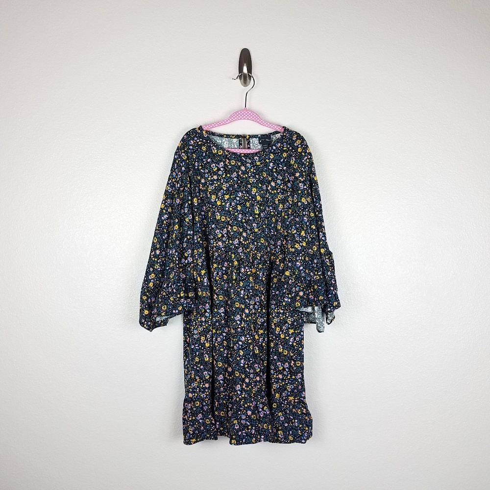 Art Class Girls Dress Ruffle sleeves floral pink